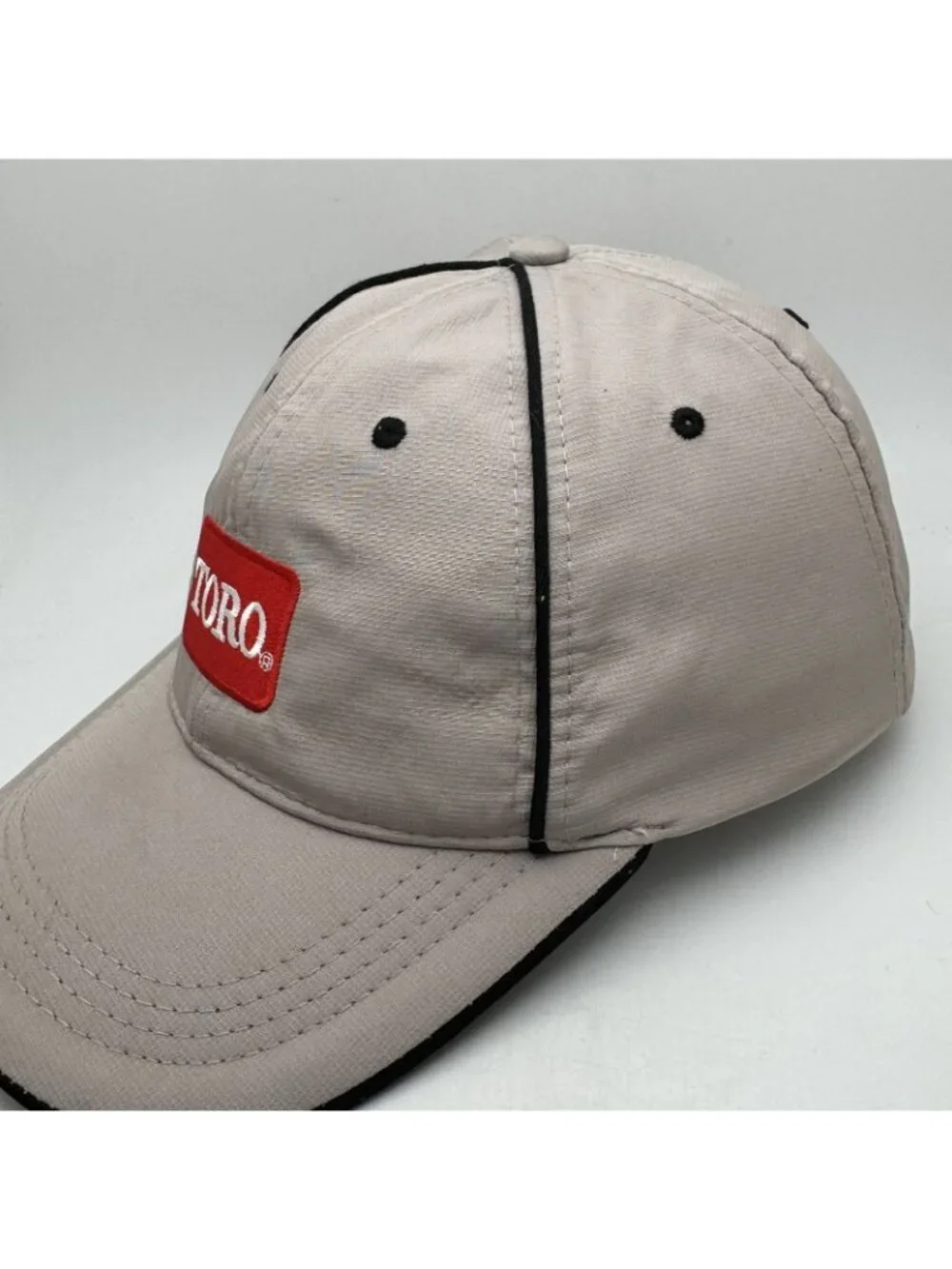 TORO Logo Baseball Cap Hat Beige Black Red Adjustable One Size Fits All